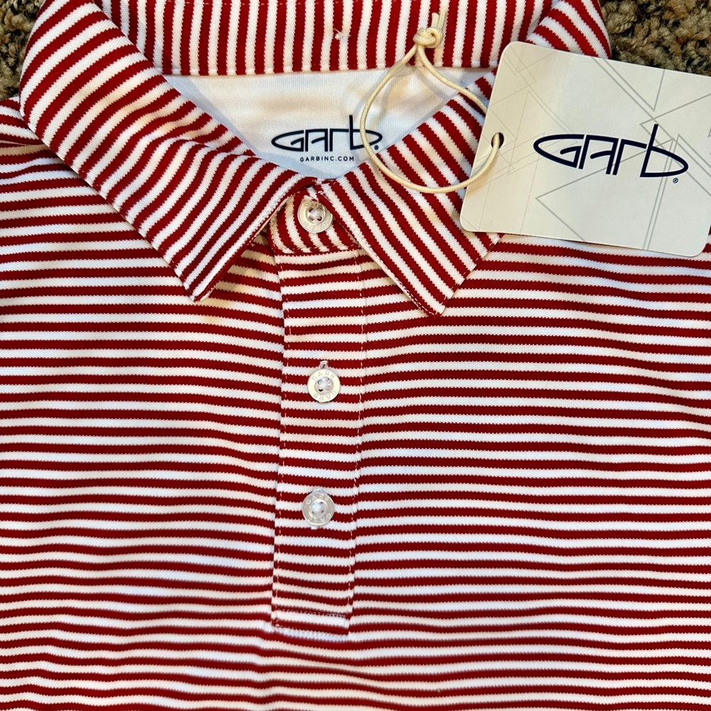Boy’s Red Striped Polo Shirt (XL)